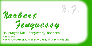 norbert fenyvessy business card